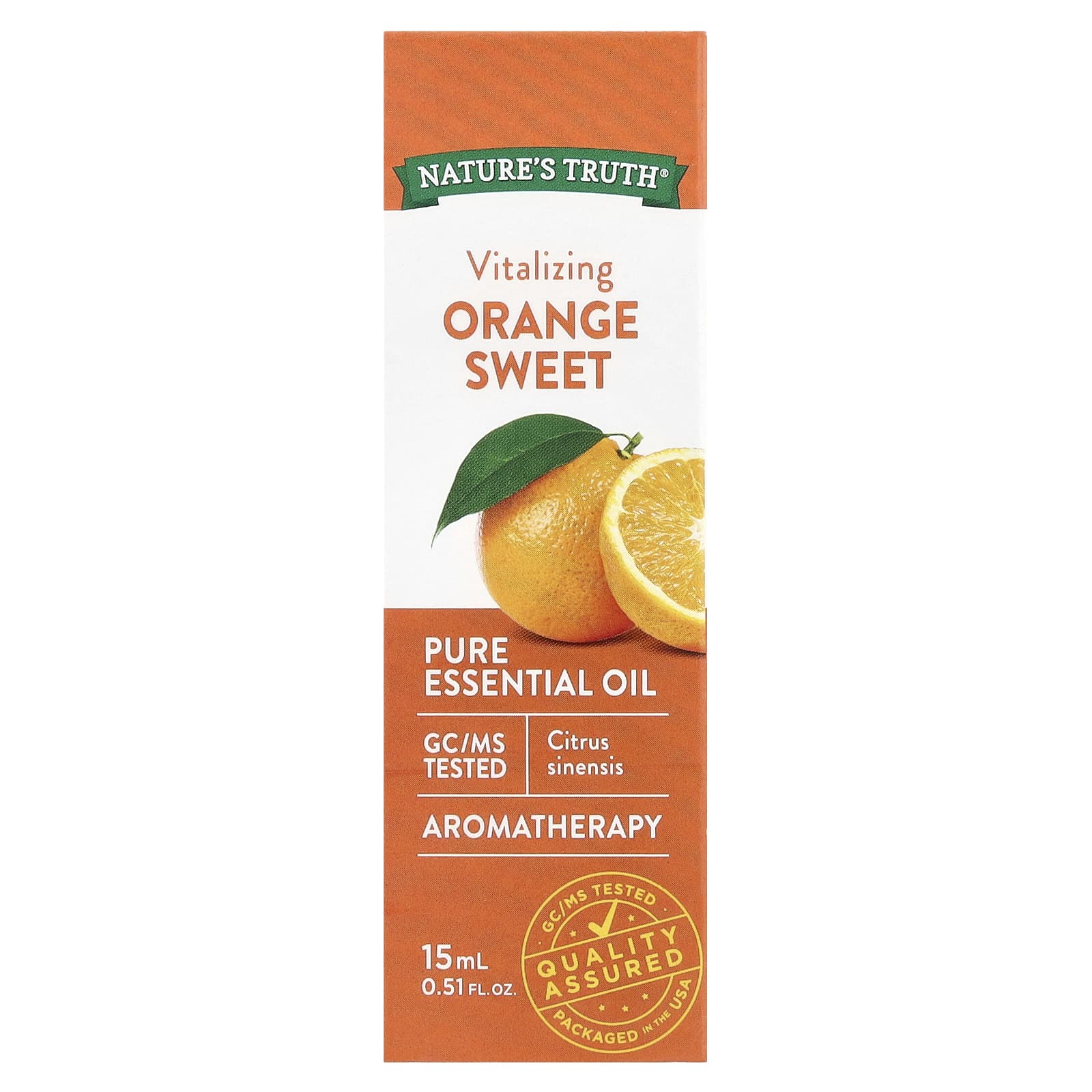 Nature's Truth, Pure Essential Oil, Vitalizing Orange Sweet, 0.51 fl oz (15 ml)
