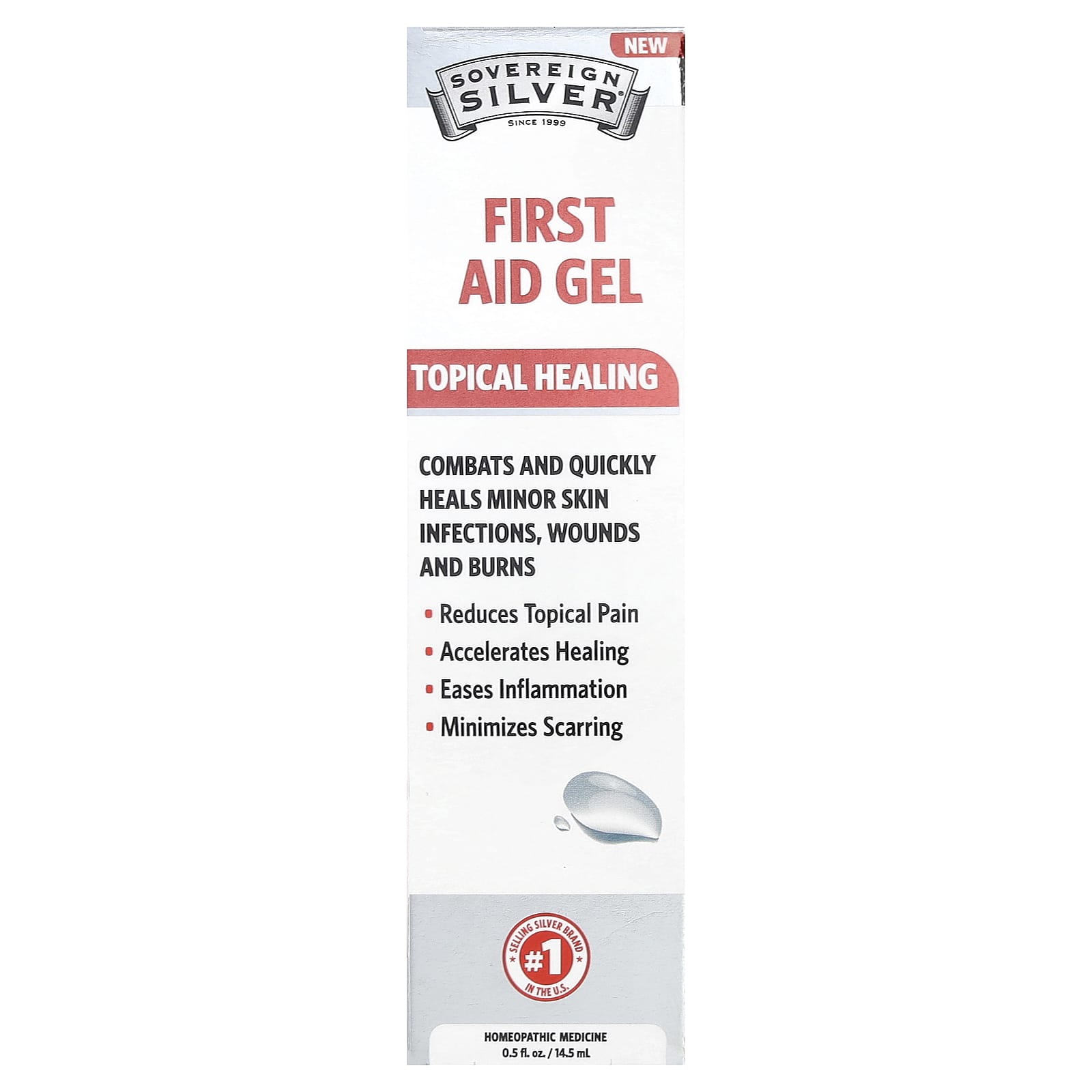 Sovereign Silver, First Aid Gel, 0.5 fl oz (14.5 ml)