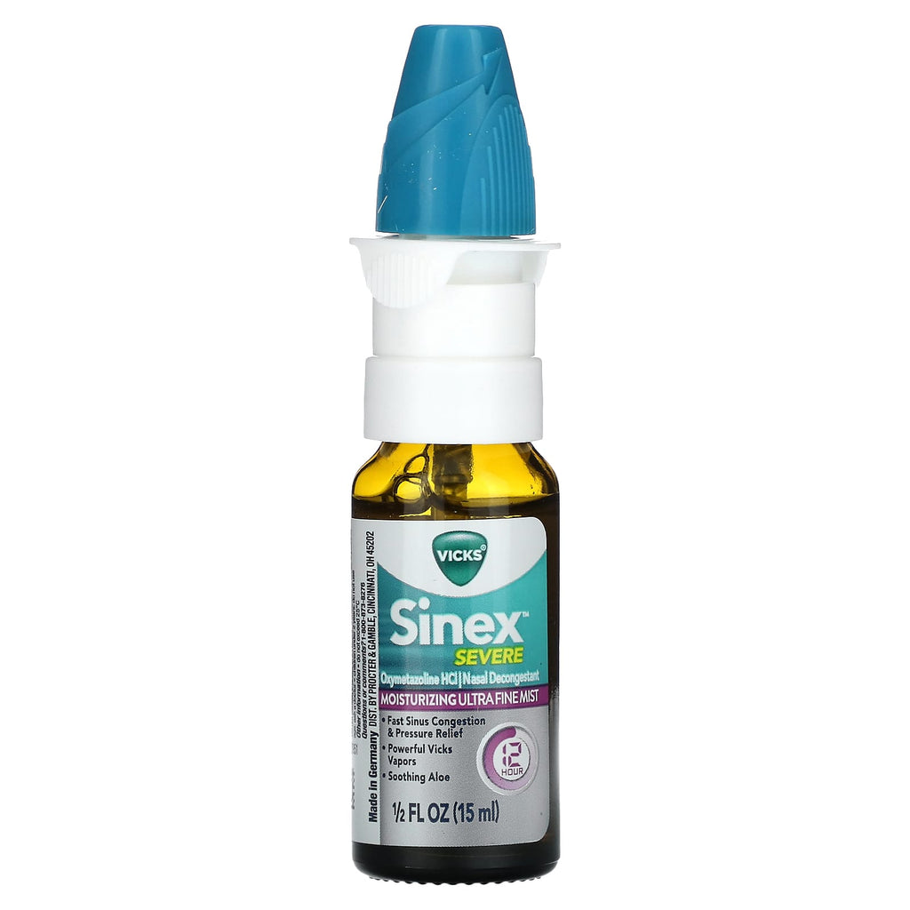 Vicks, Sinex Severe, Moisturizing Ultra Fine Mist, 0.5 fl oz (15 ml)