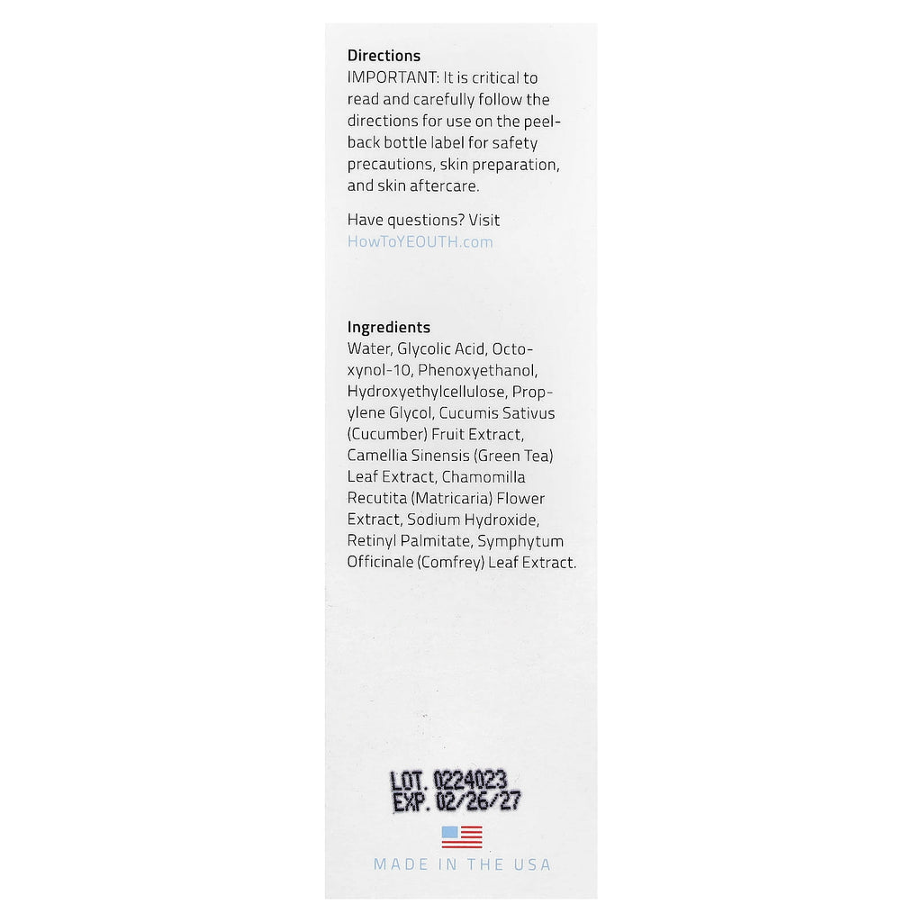 YEOUTH, Glycolic Acid 30% Gel Peel, 2 fl oz (60 ml)
