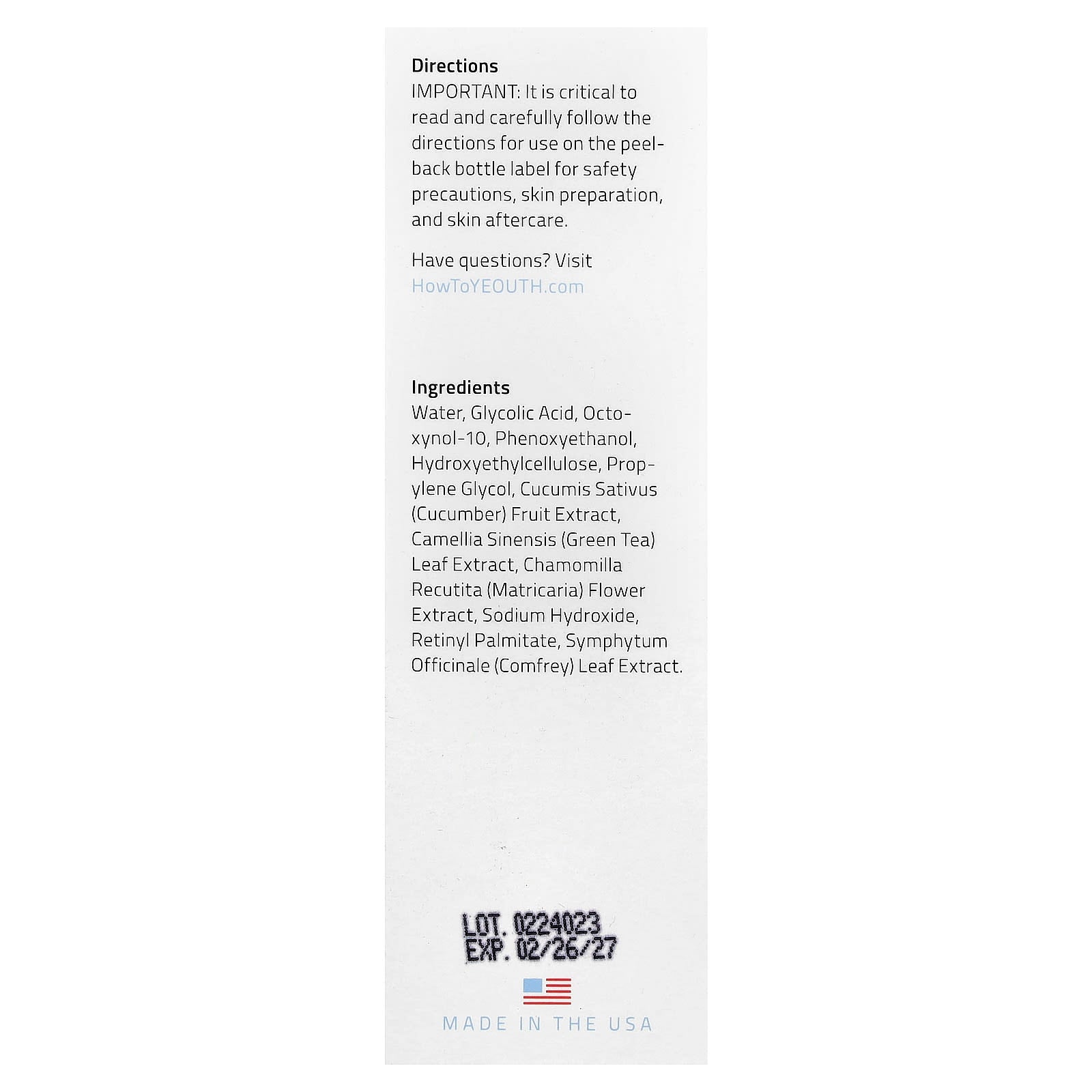 YEOUTH, Glycolic Acid 30% Gel Peel, 2 fl oz (60 ml)