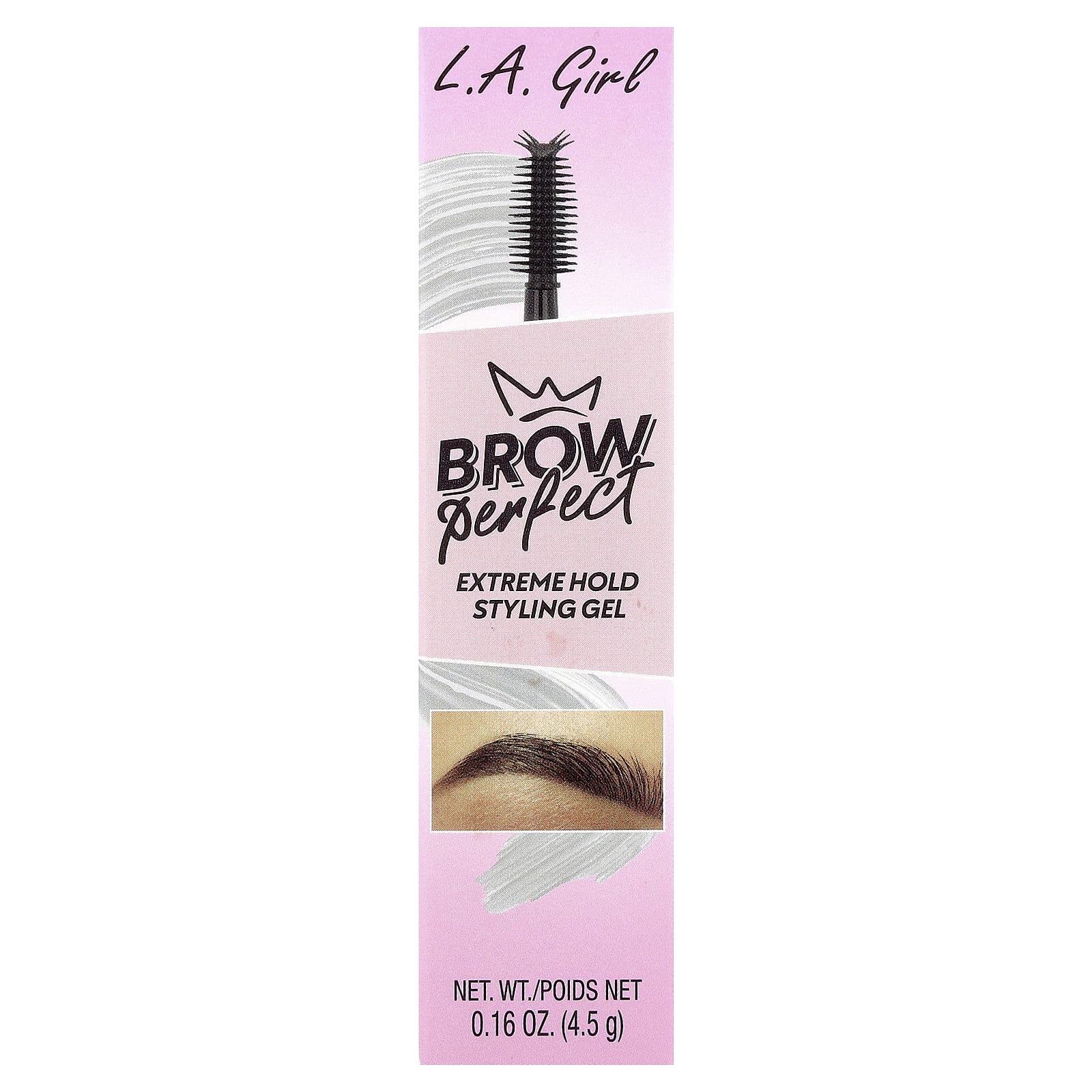 L.A. Girl, Brow Perfect, Extreme Hold Styling Gel, GBG389 Clear, 0.16 oz (4.5 g)