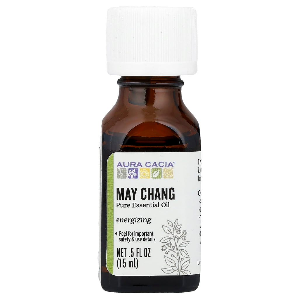 Aura Cacia, Pure Essential Oil, May Chang, 0.5 fl oz (15 ml)