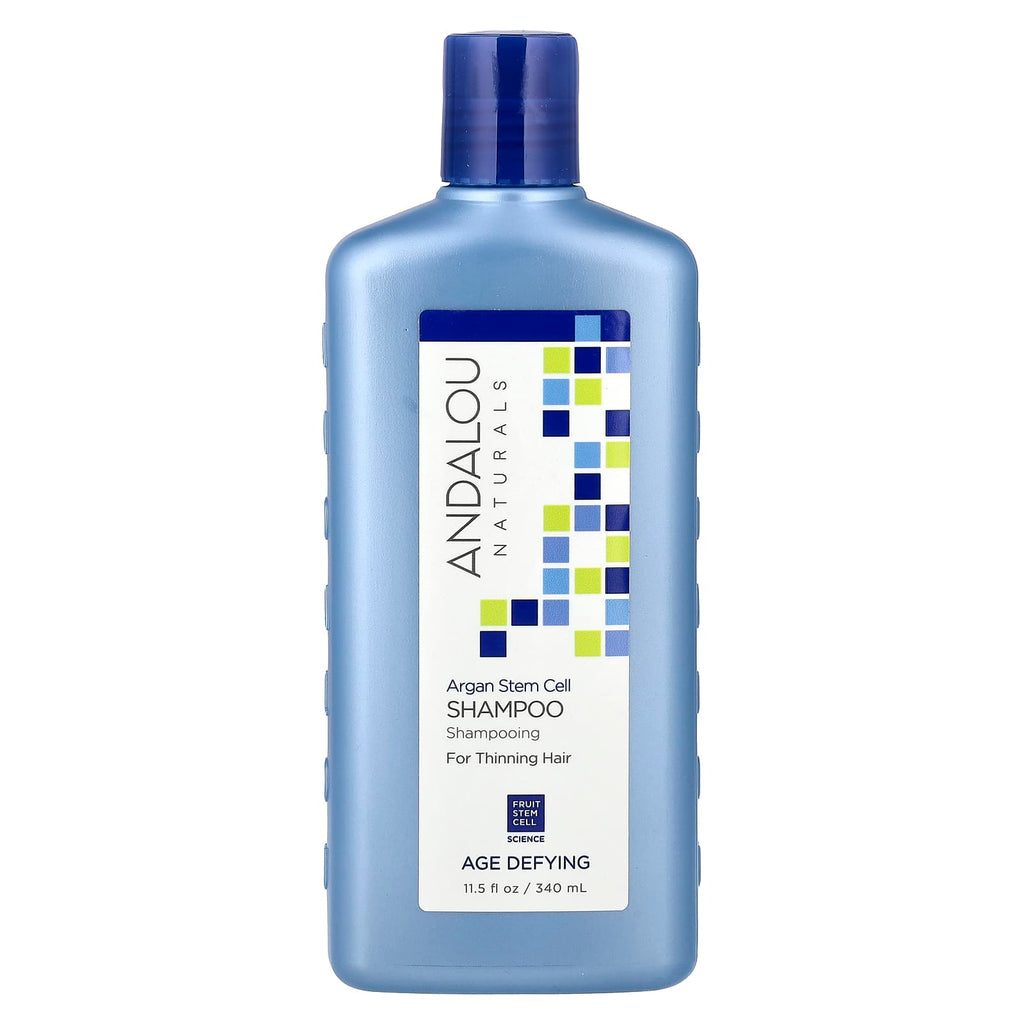 Andalou Naturals, Shampoo, Age Defying, For Thinning Hair, Argan Stem Cell, 11.5 fl oz (340 ml)