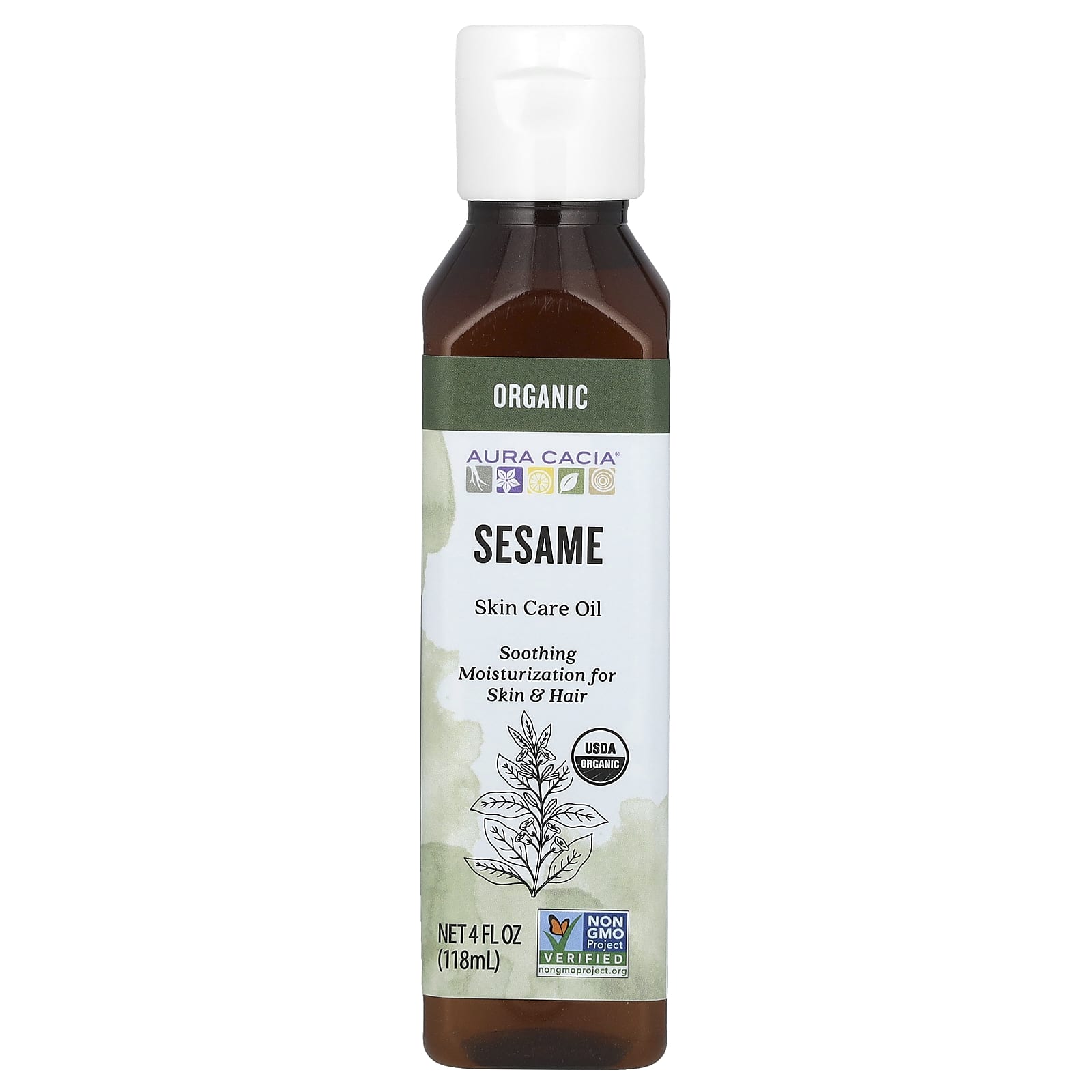 Aura Cacia, Organic Skin Care Oil, Sesame, 4 fl oz (118 ml)