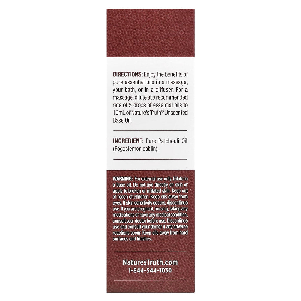 Nature's Truth, Pure Essential Oil, Meditative Patchouli , 0.51 fl oz (15 ml)