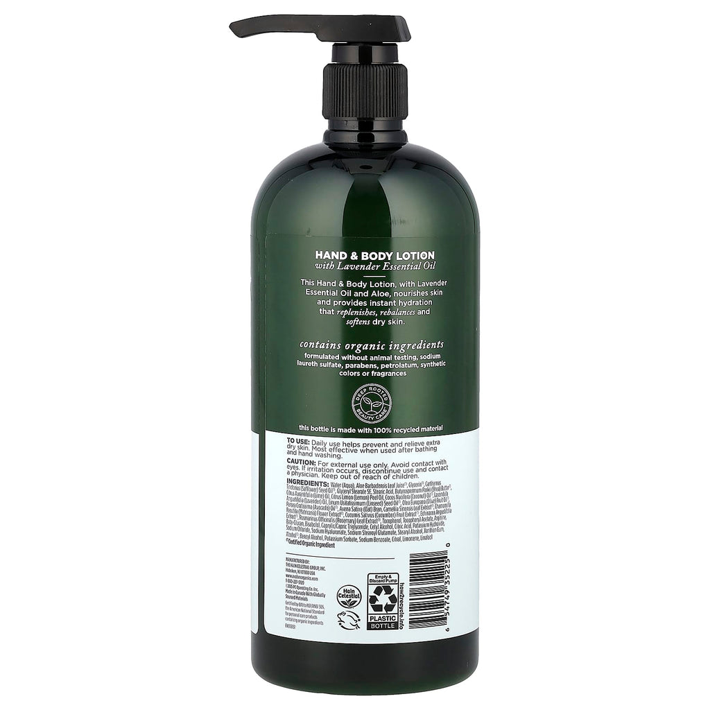 Avalon Organics, Hand & Body Lotion, Revitalizing Lavender, 32 oz (907 g)