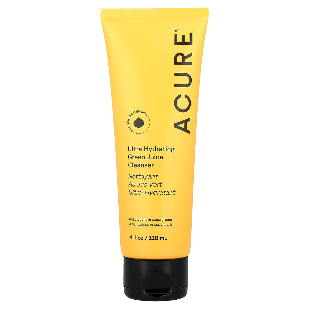 ACURE, Ultra Hydrating Green Juice Cleanser, For Dehydrated Skin, 4 fl oz (118 ml)