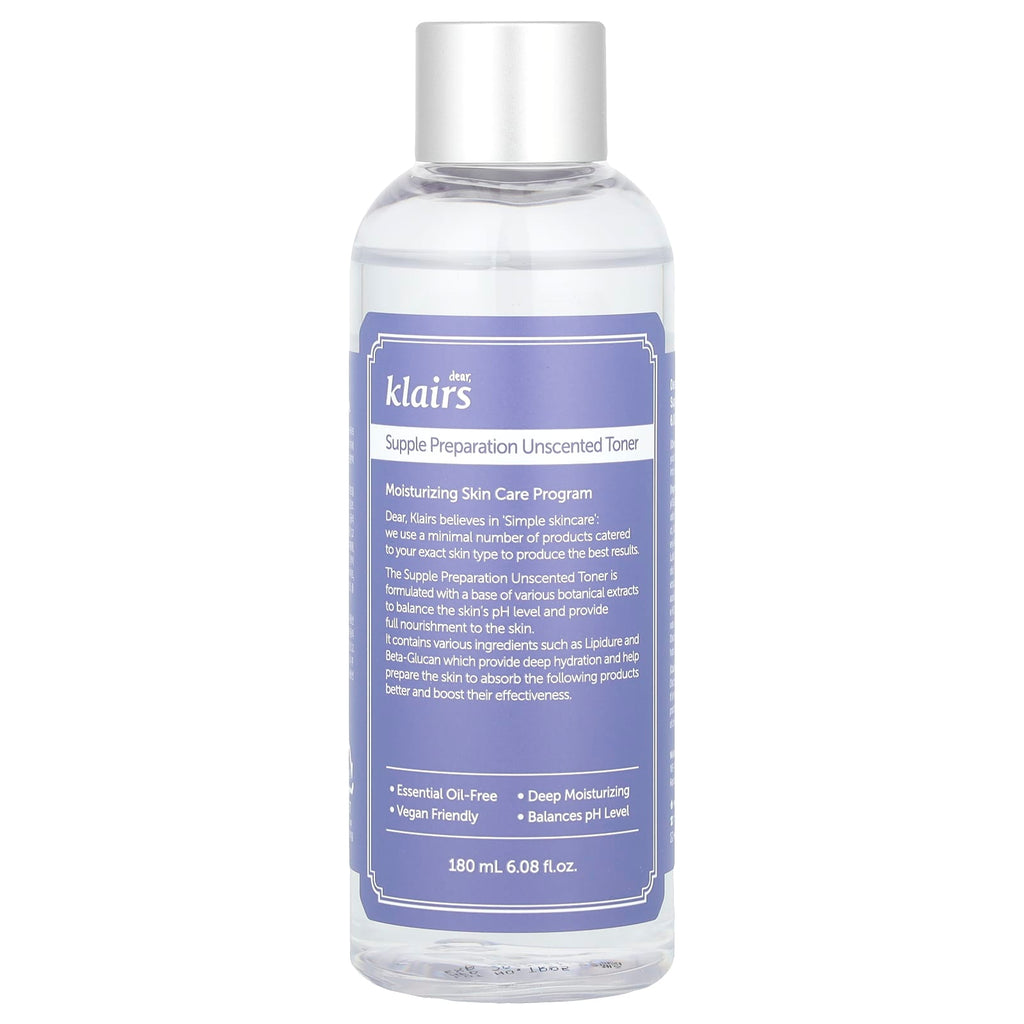 Dear, Klairs, Supple Preparation Unscented Toner, 6.08 fl oz (180 ml)