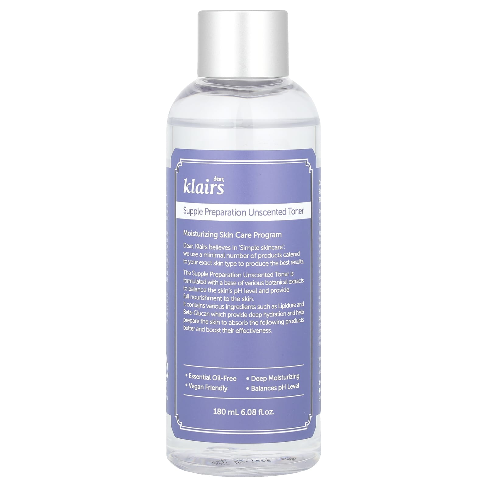 Dear, Klairs, Supple Preparation Unscented Toner, 6.08 fl oz (180 ml)