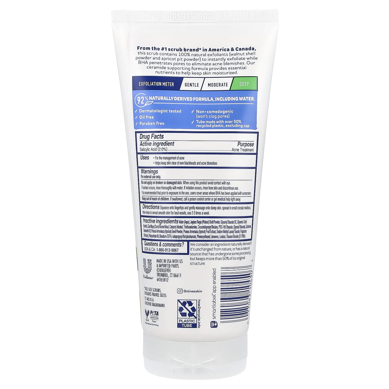 St. Ives, BHA Exfoliant, For Acne-Prone Skin, Apricot , 6 oz (170 g)