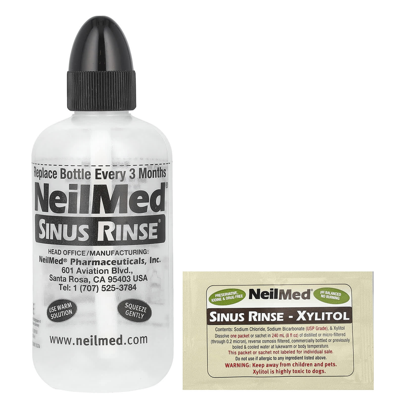 NeilMed, Sinus Rinse®, Xylitol, Sinus Rinse™ Kit, 2 Piece Kit