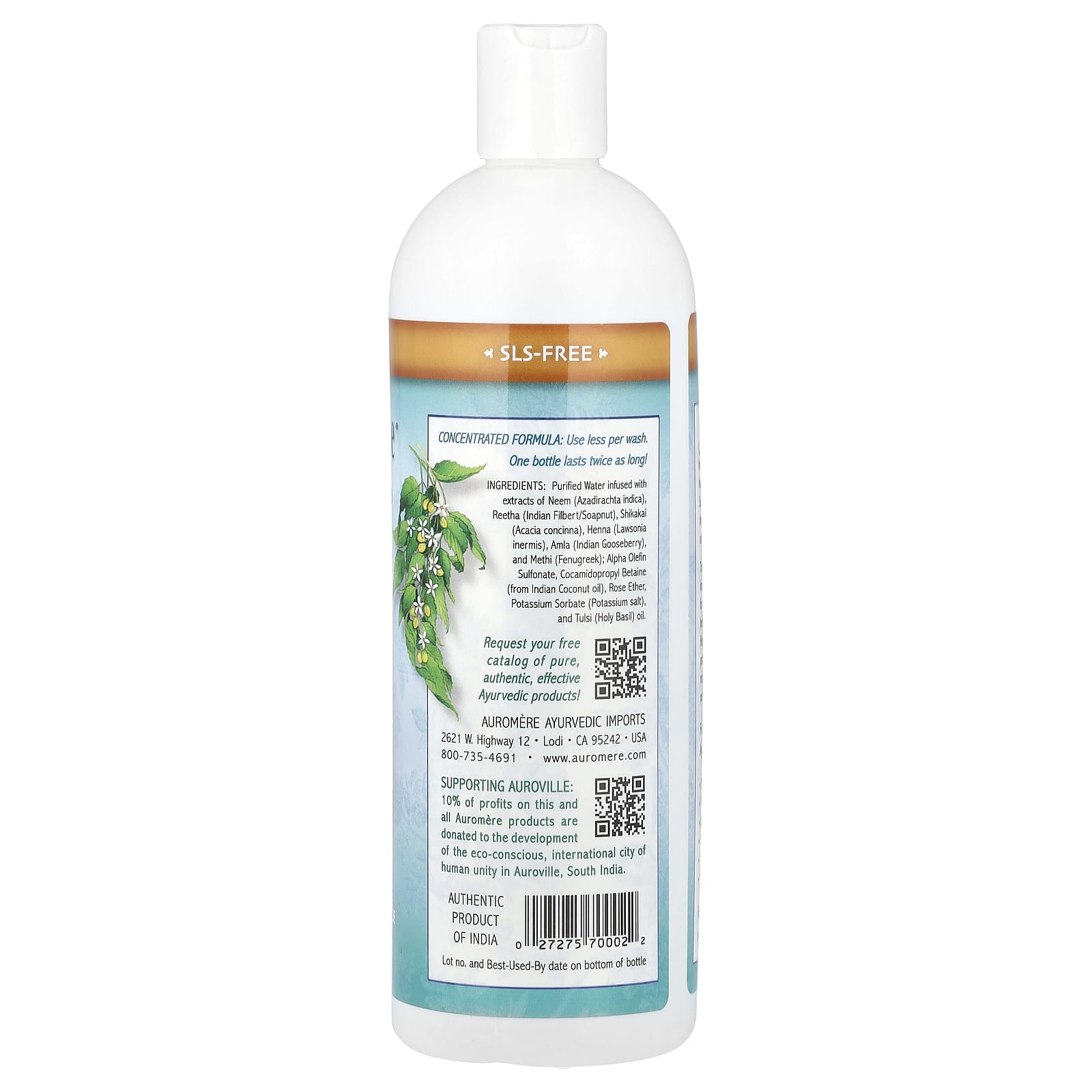 Auromere, Neem Plus 5, Ayurvedic Shampoo with Neem, 16 fl oz (473 ml)