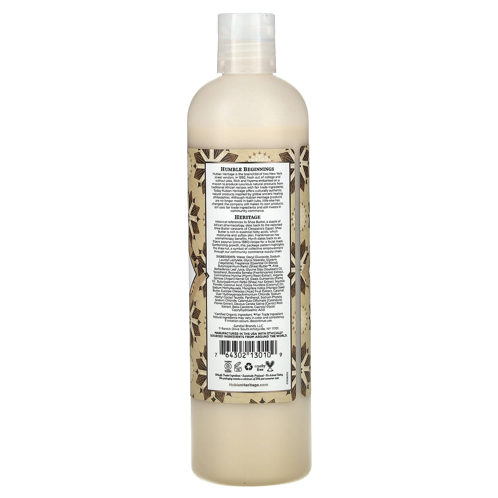 Nubian Heritage, Body Wash, Raw Shea Butter, 13 fl oz (384 ml)