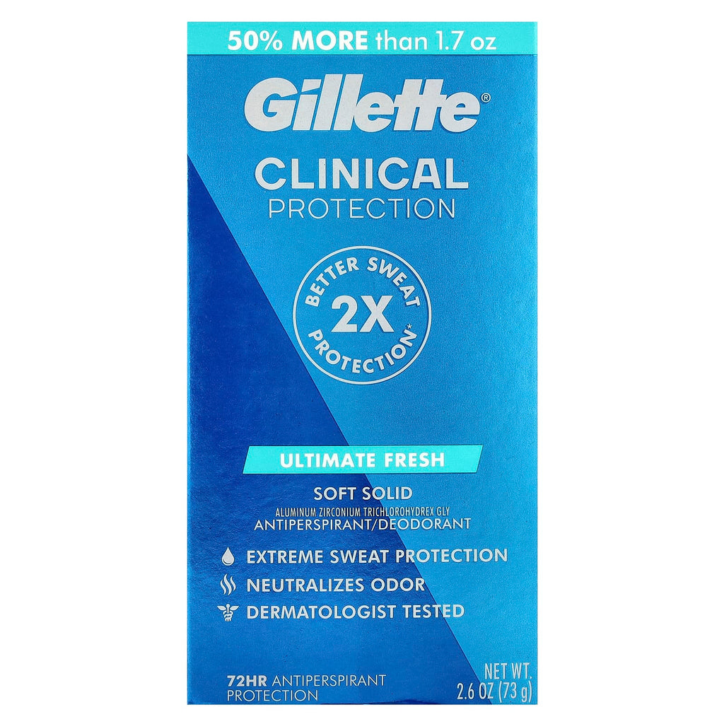Gillette, Soft Solid Deodorant, Ultimate Fresh, 2.6 oz (73 g)