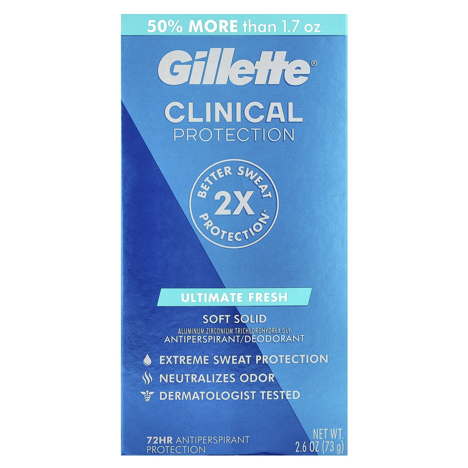 Gillette, Soft Solid Deodorant, Ultimate Fresh, 2.6 oz (73 g)