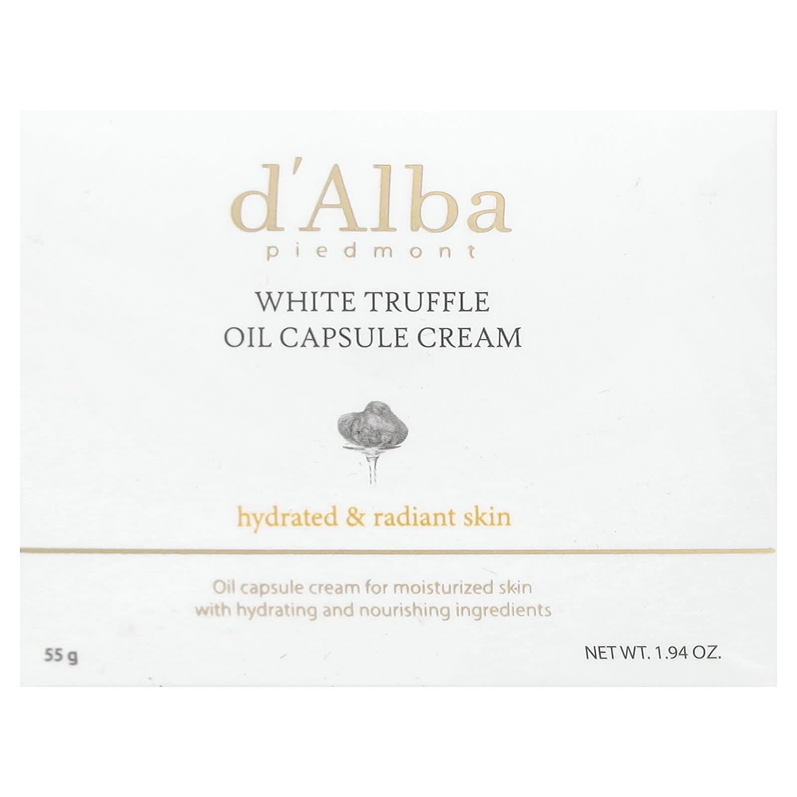 d'Alba, White Truffle Oil Capsule Cream, 1.94 oz (55 g)