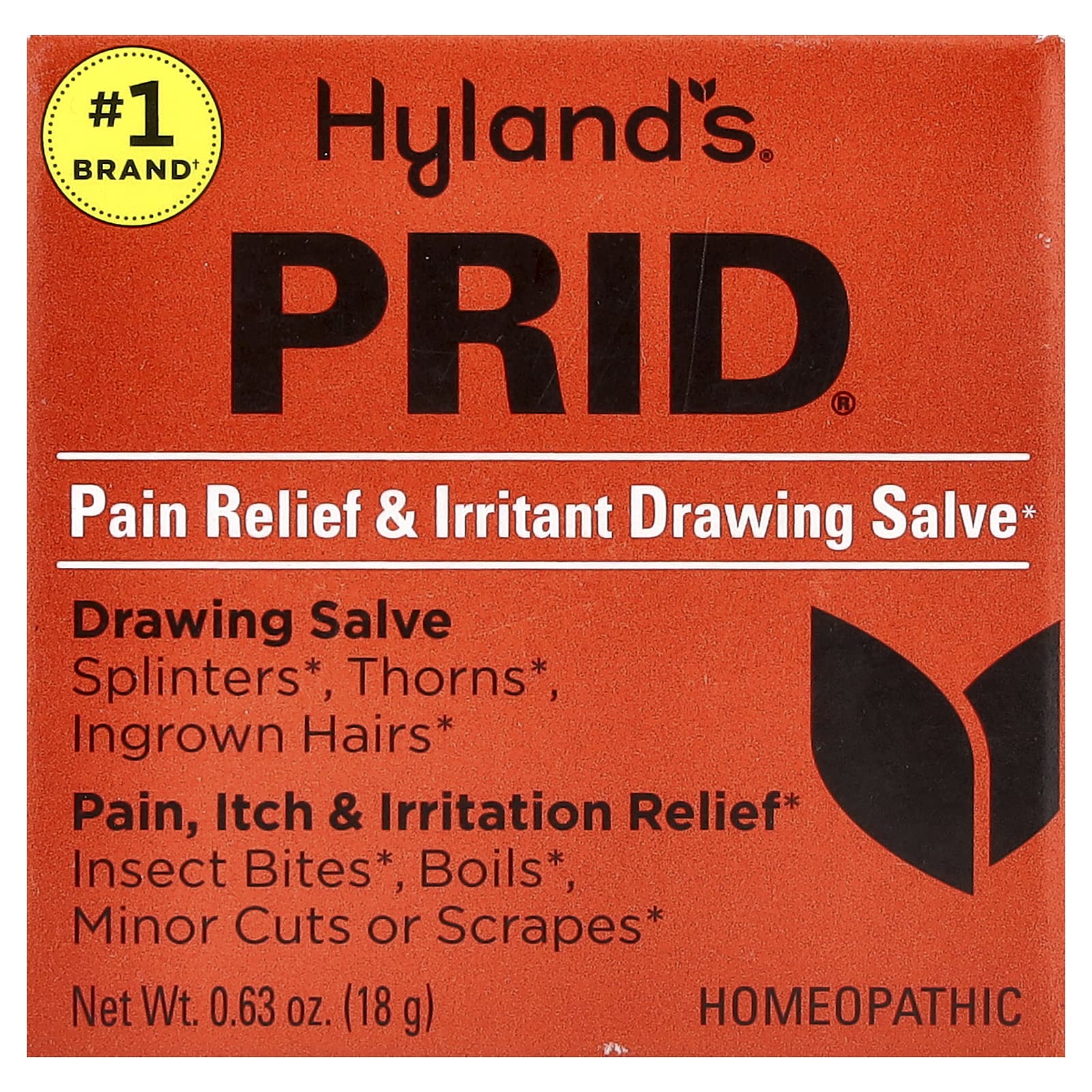 Hyland's Naturals, Prid®, Pain Relief & Irritant Drawing Salve, 0.63 oz (18 g)