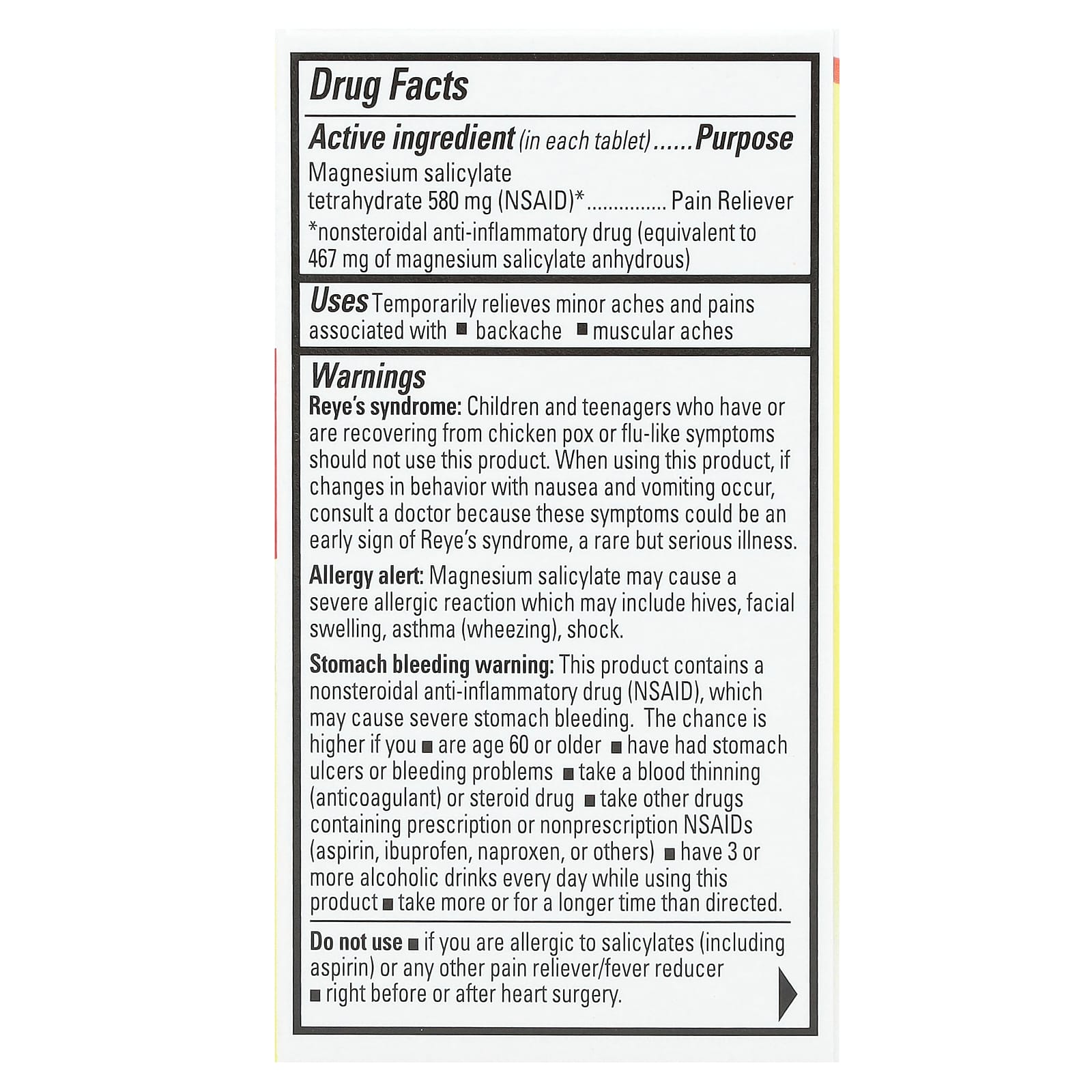 Percogesic, Backache Relief Pain Reliever, Maximum Strength, 580 mg, 48 Easy To Swallow Coated Caplets