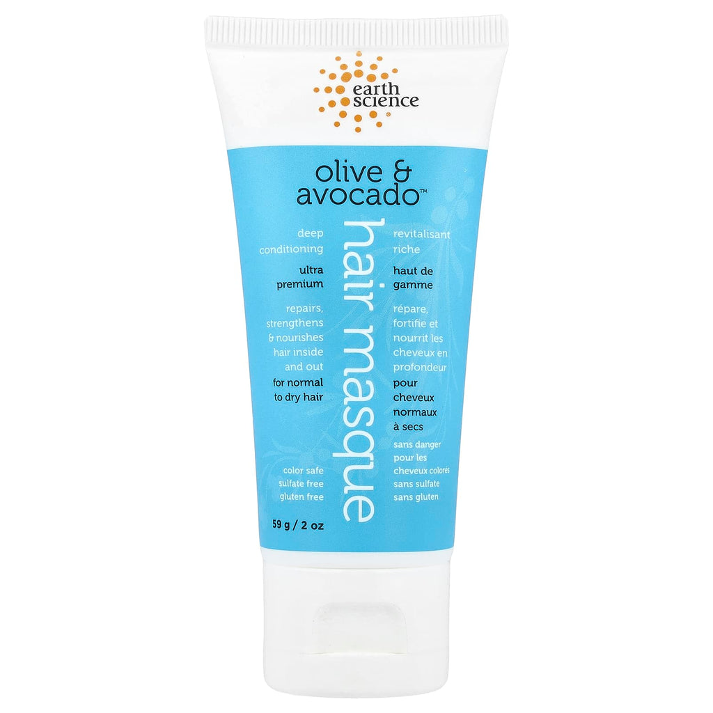 Earth Science, Deep Conditioning Hair Masque, For Normal To Dry Hair, Olive & Avocado™, 2 oz (59 g)