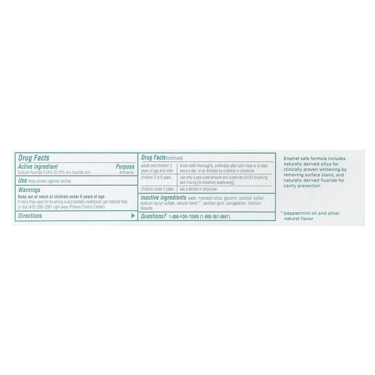 Tom's of Maine, Luminous White®, Anticavity Toothpaste with Fluoride, Clean Mint, 4 oz (113 g)