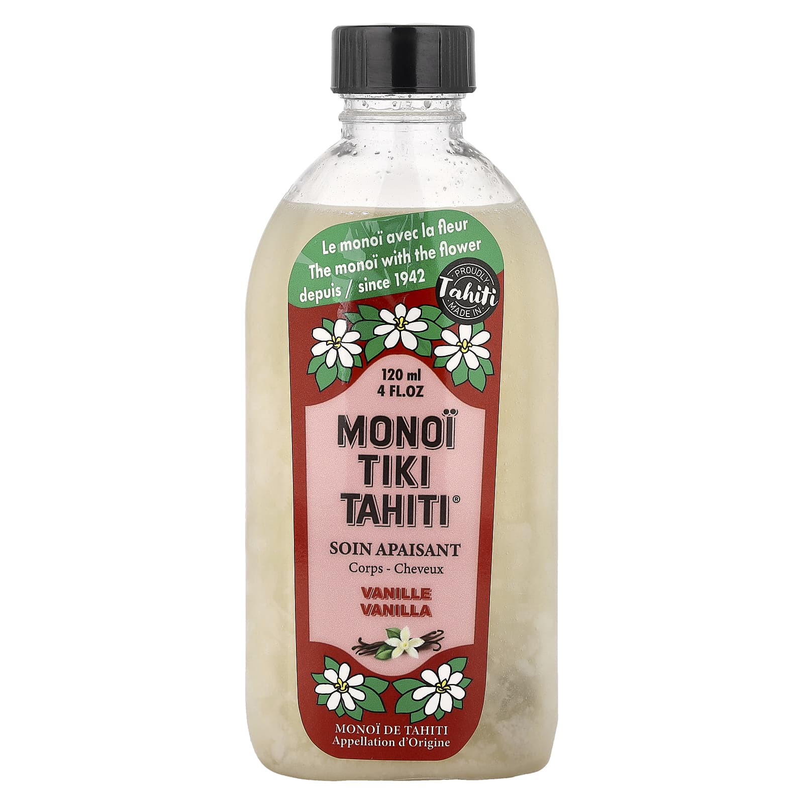 Monoi Tiare Tahiti, Monoi Tiki Tahiti®, Coconut Oil, Vanilla, 4 fl oz (120 ml)
