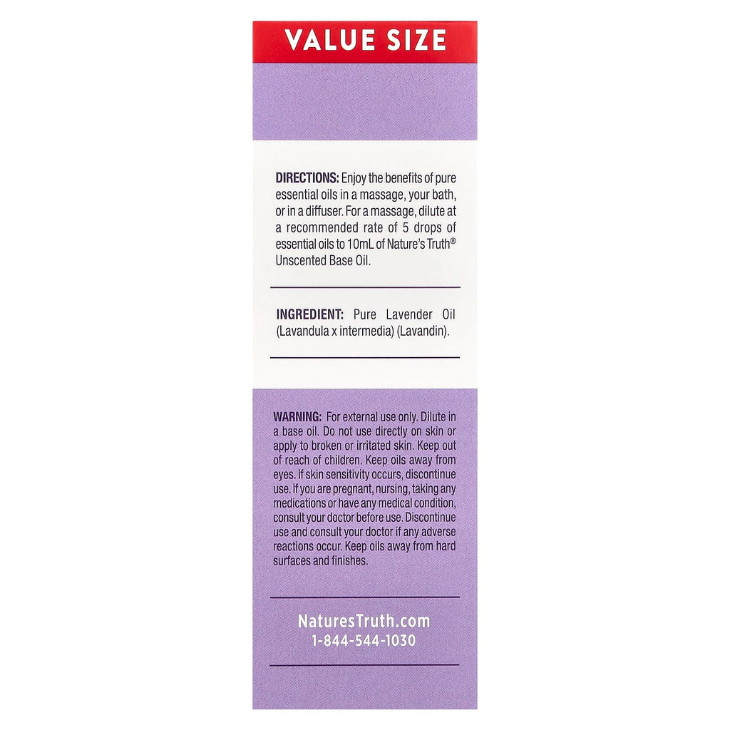 Nature's Truth, Pure Essential Oil, Rejuvenating Lavender, 2 fl oz (59 ml)