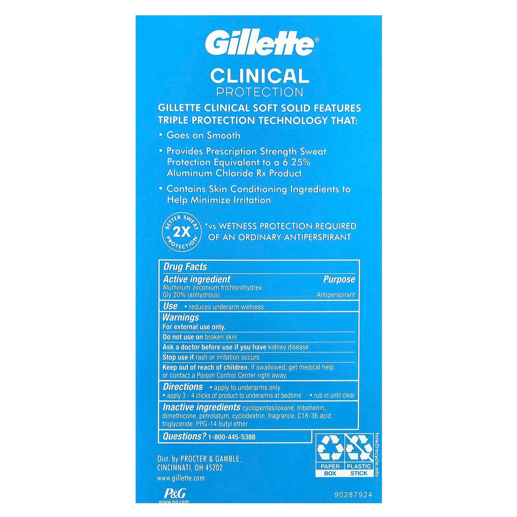 Gillette, Soft Solid Deodorant, Ultimate Fresh, 2.6 oz (73 g)