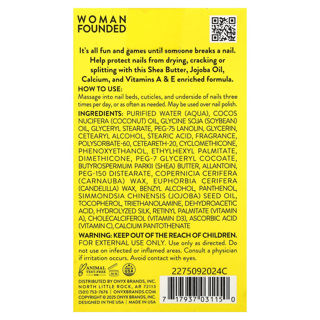 Onyx Professional, Hard As Hoof, Strengthening Nail Cream, Island Coconut, 1 oz (28 g)