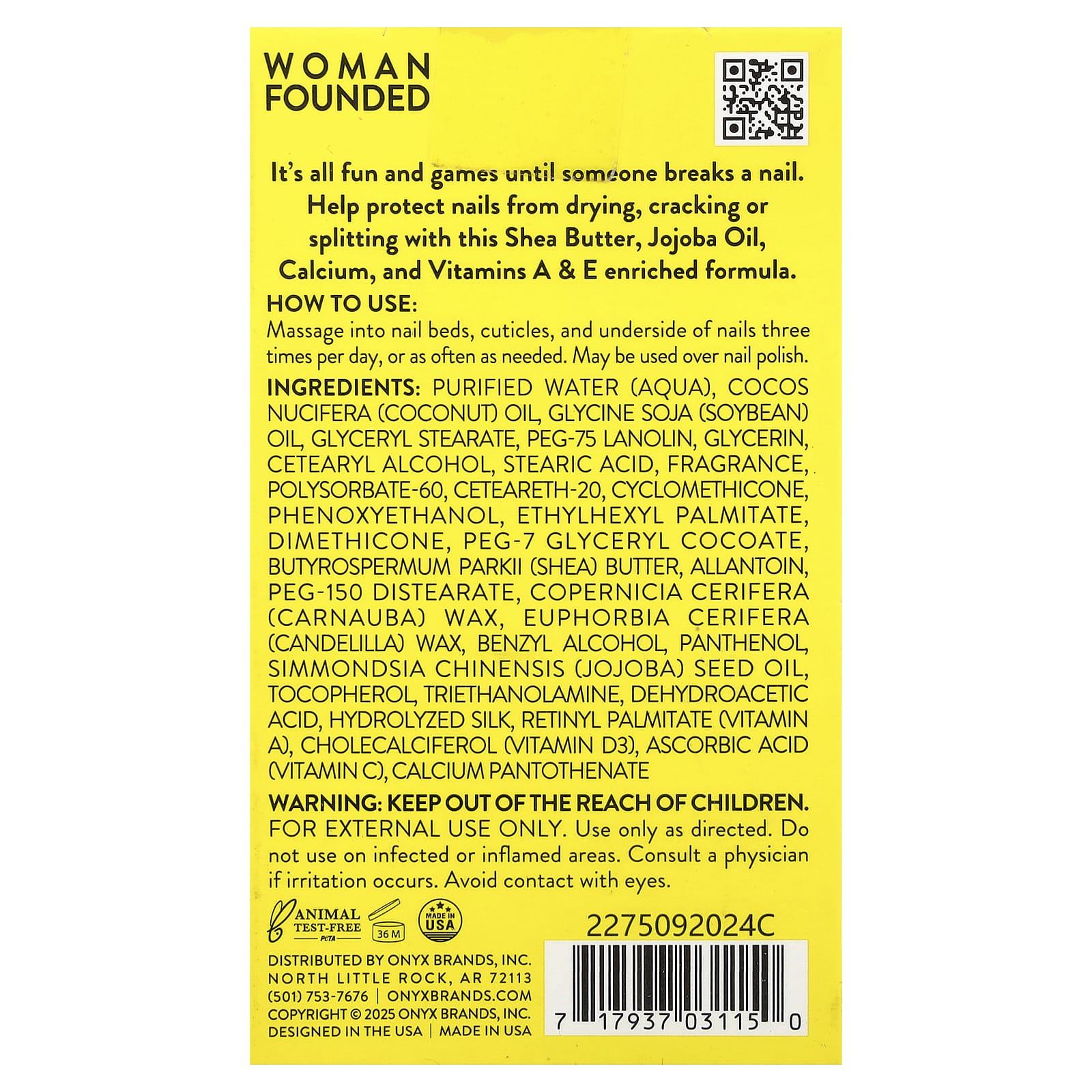 Onyx Professional, Hard As Hoof, Strengthening Nail Cream, Island Coconut, 1 oz (28 g)