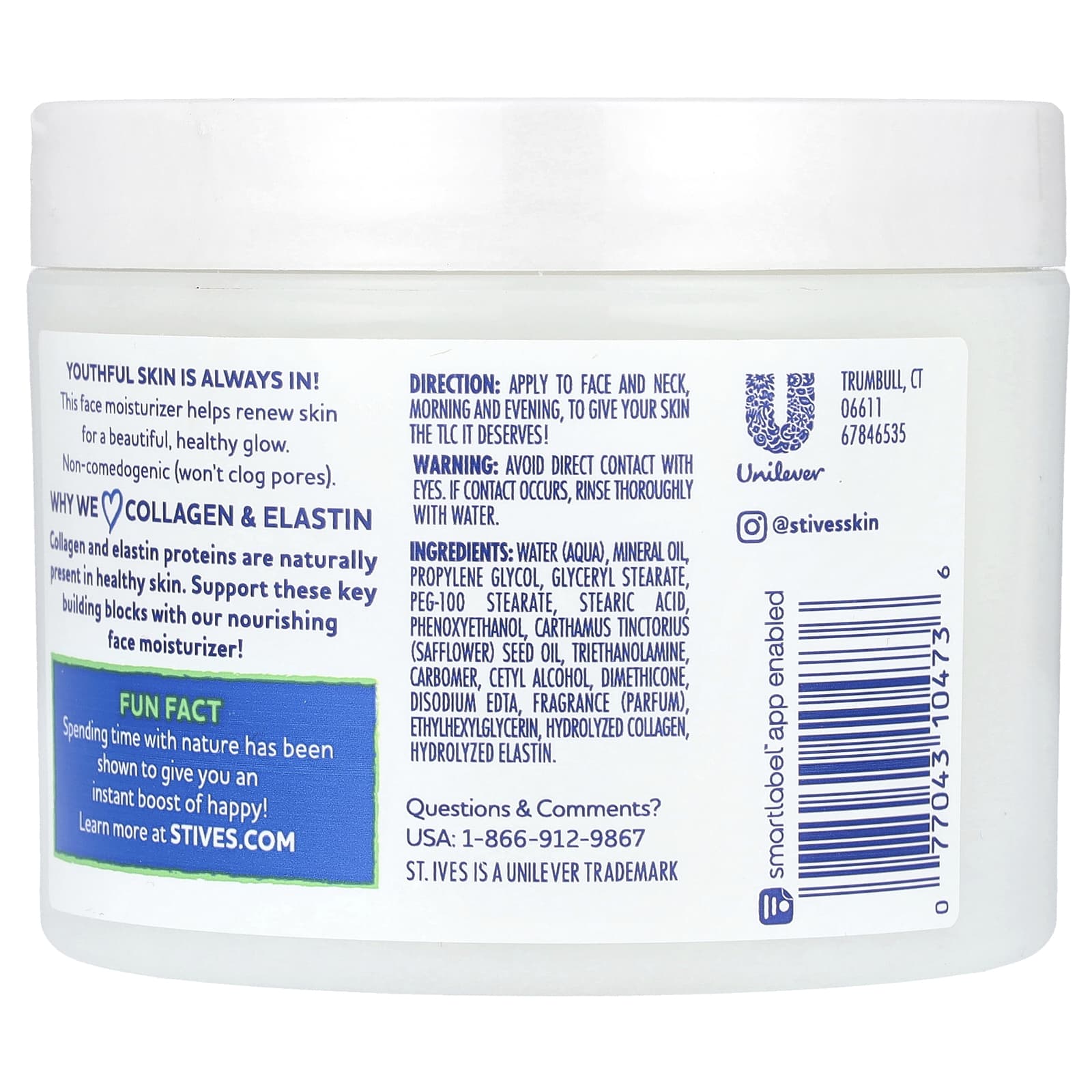 St. Ives, Renewing Moisturizer, Collagen & Elastin, 10 oz (283 g)