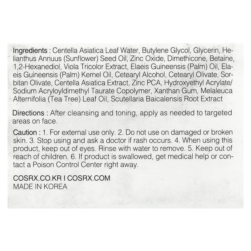 CosRx, Centella Blemish Cream, 1.05 oz (30 g)