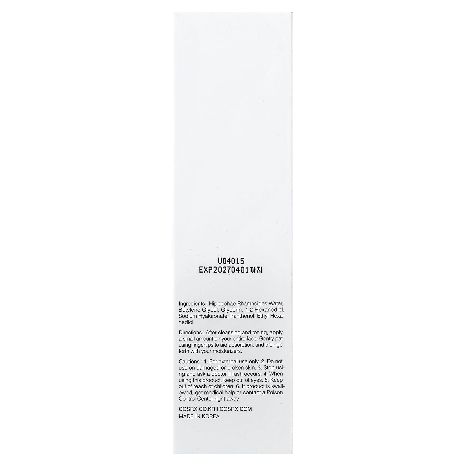 CosRx, Hyaluronic Acid Hydra Power Essence, 3.38 fl oz (100 ml)
