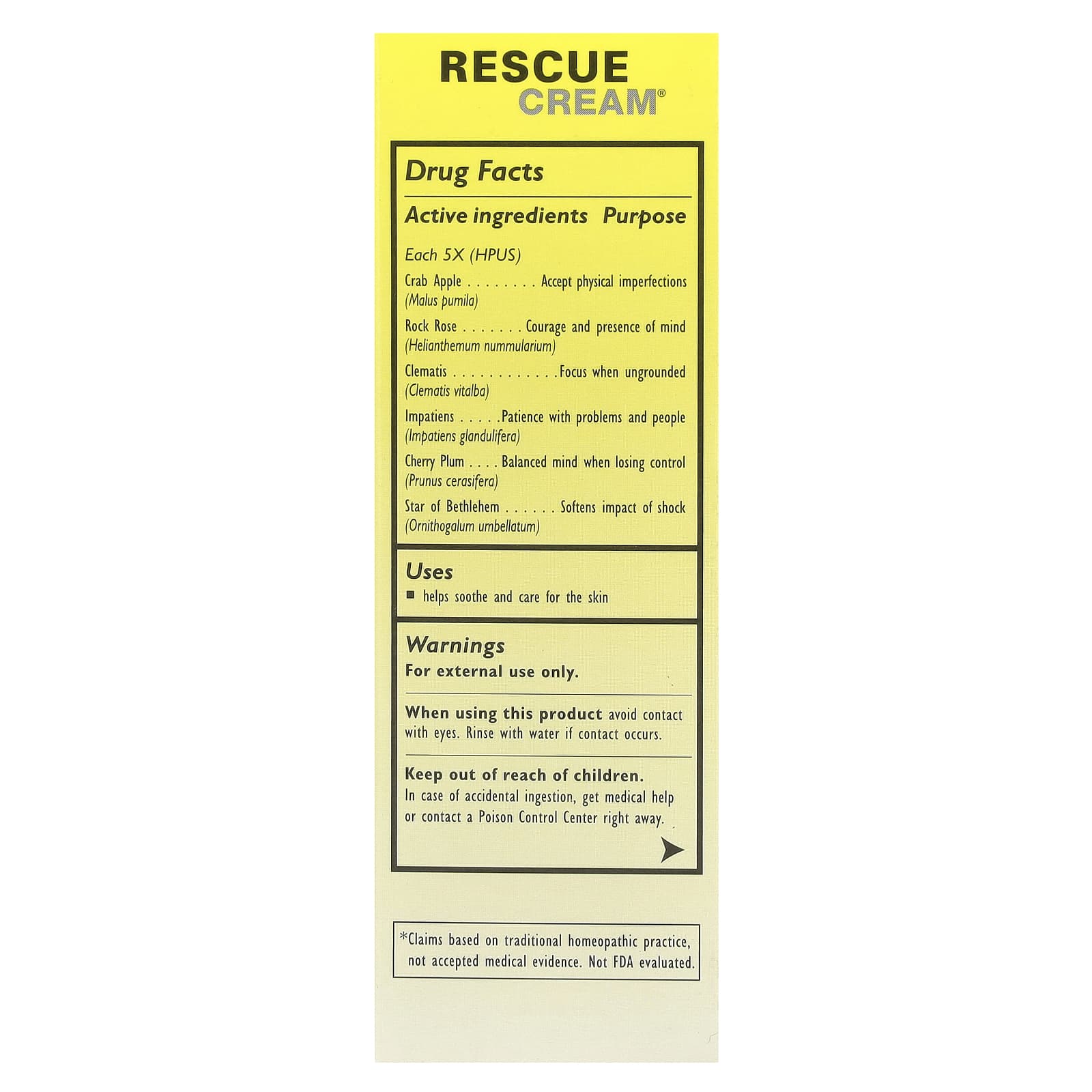 Bach, Original Flower Remedies, Rescue Cream®, 1 oz (30 g)