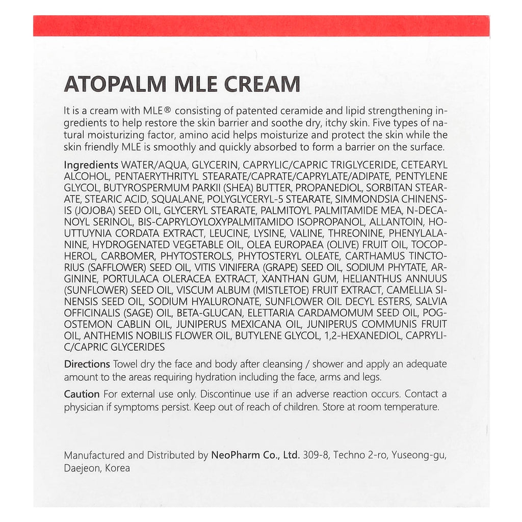 Atopalm, MLE Skin Barrier Cream, 3.4 fl oz (100 ml)