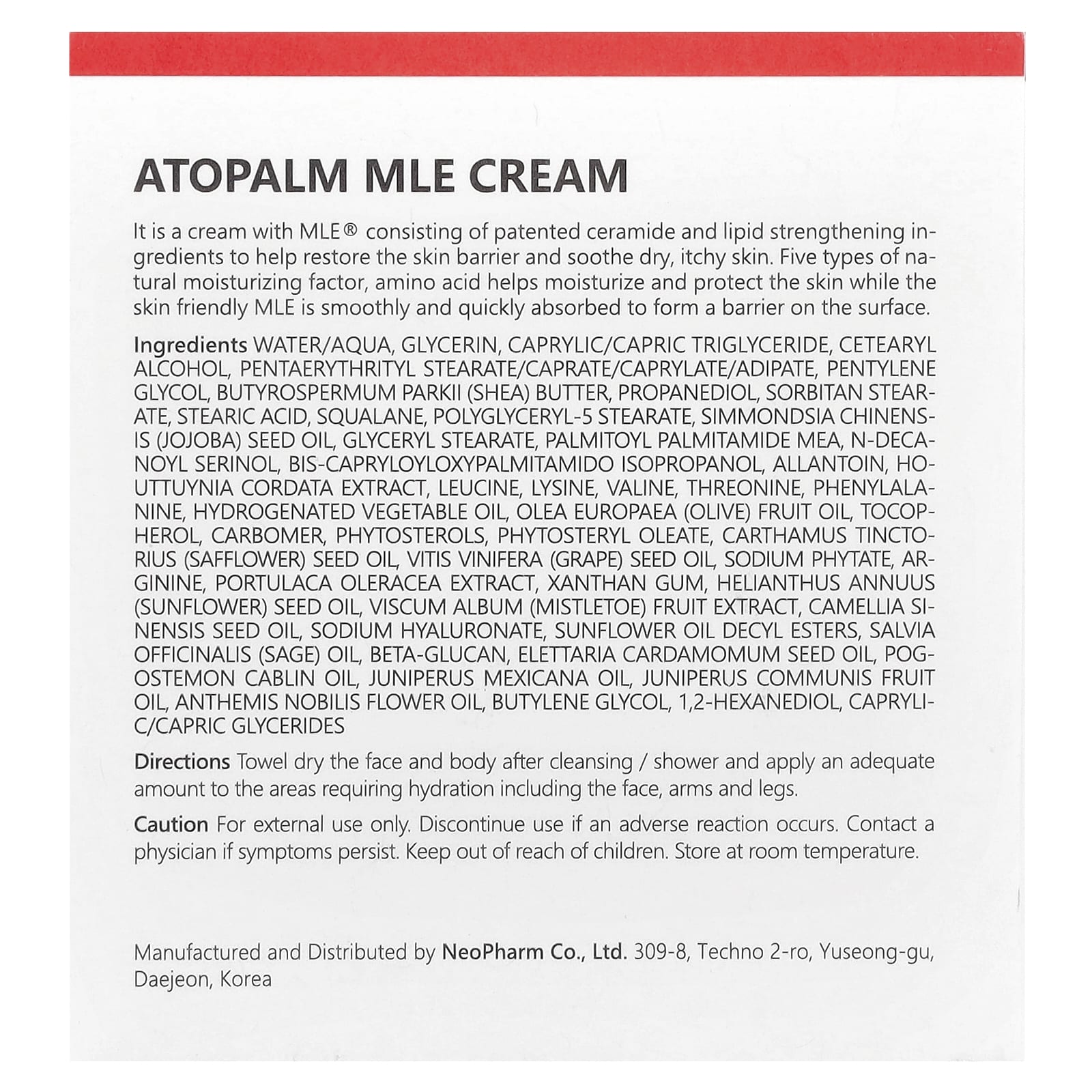 Atopalm, MLE Skin Barrier Cream, 3.4 fl oz (100 ml)
