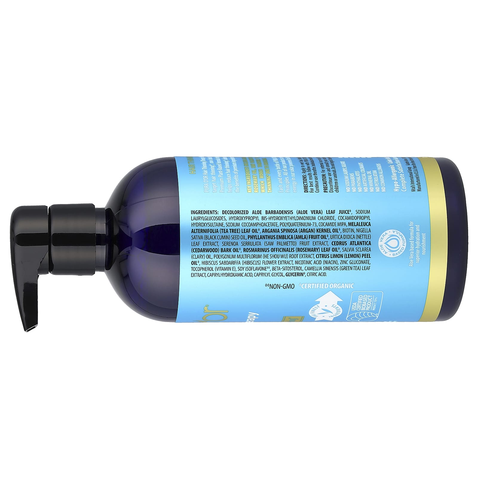 Pura D'or, Hair Thinning Therapy Shampoo, All Hair Types, 16 fl oz (473 ml)