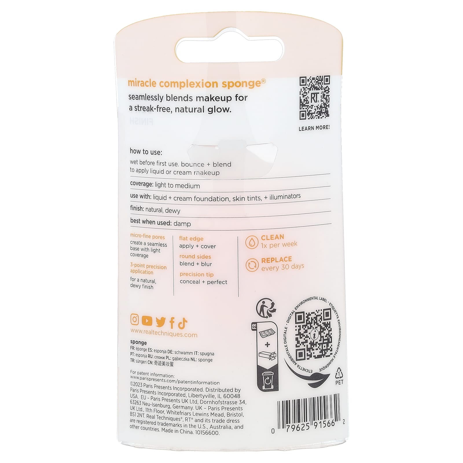 Real Techniques, Miracle Complexion Sponge®, 1 Sponge