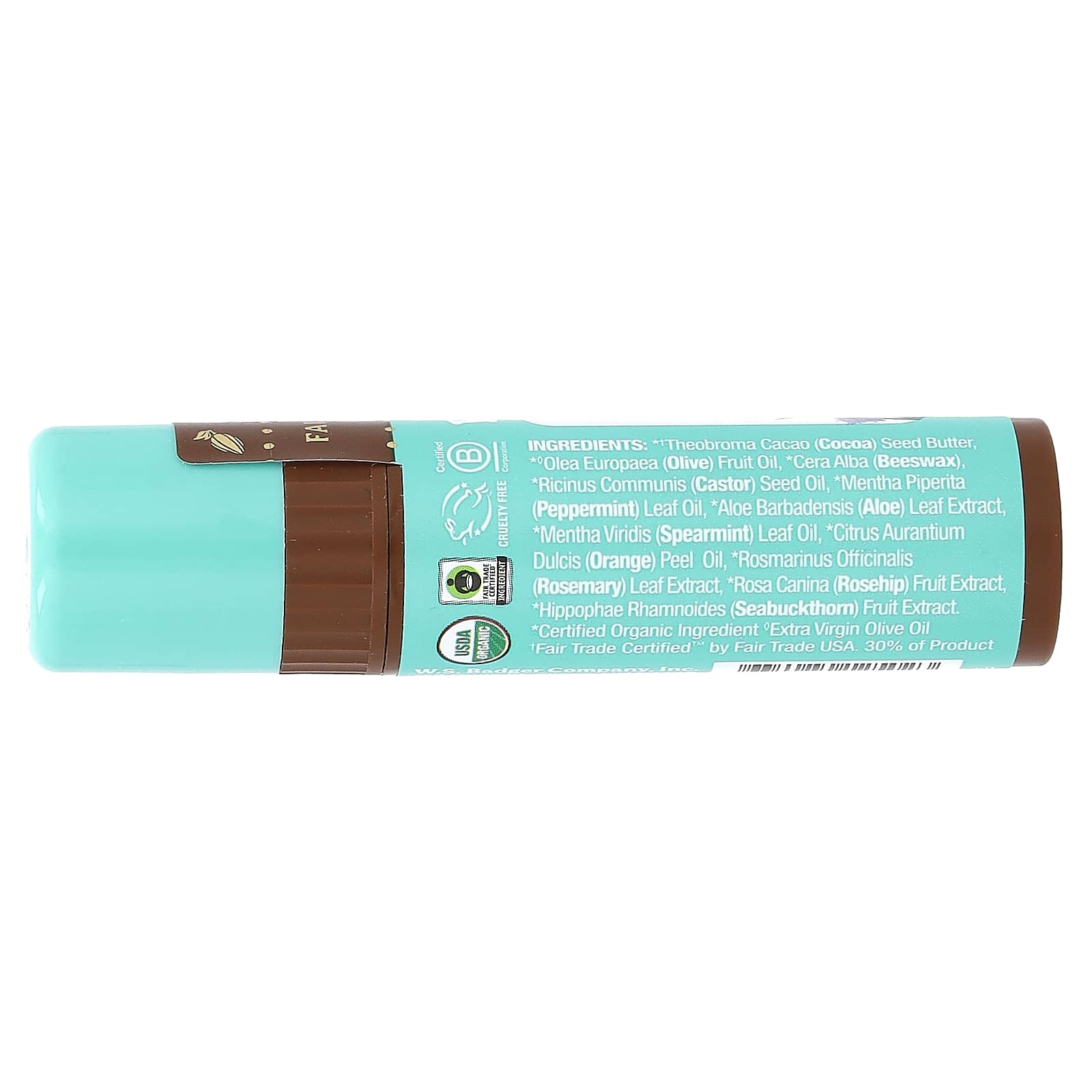 Badger, Cocoa Butter Lip Balm, Cool Mint, 0.25 oz (7 g)
