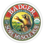 Badger, Organic Sore Muscle Rub, Cayenne & Ginger, 2 oz (56 g)