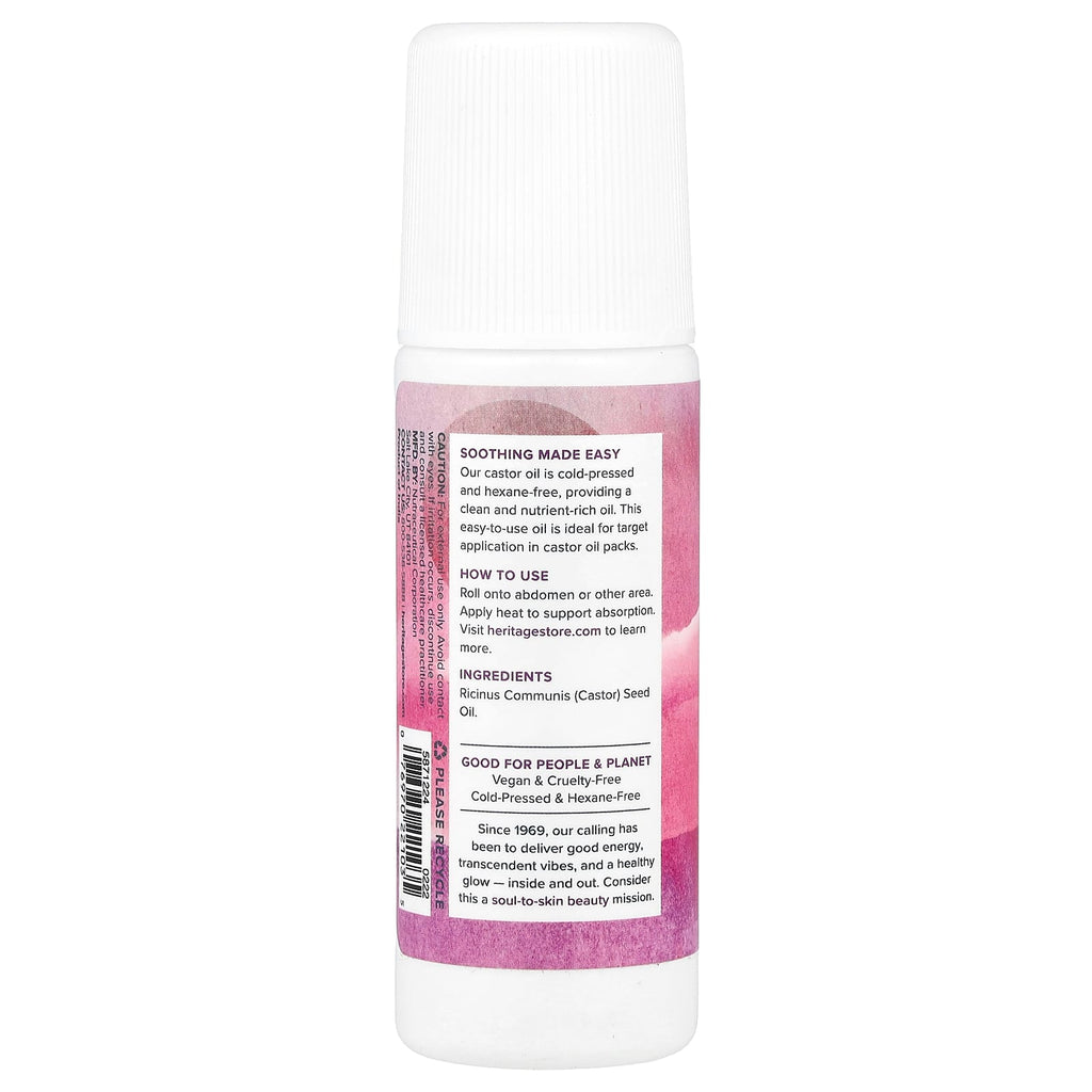 Heritage Store, Castor Oil Roll-On Treatment , 3 fl oz (89 ml)