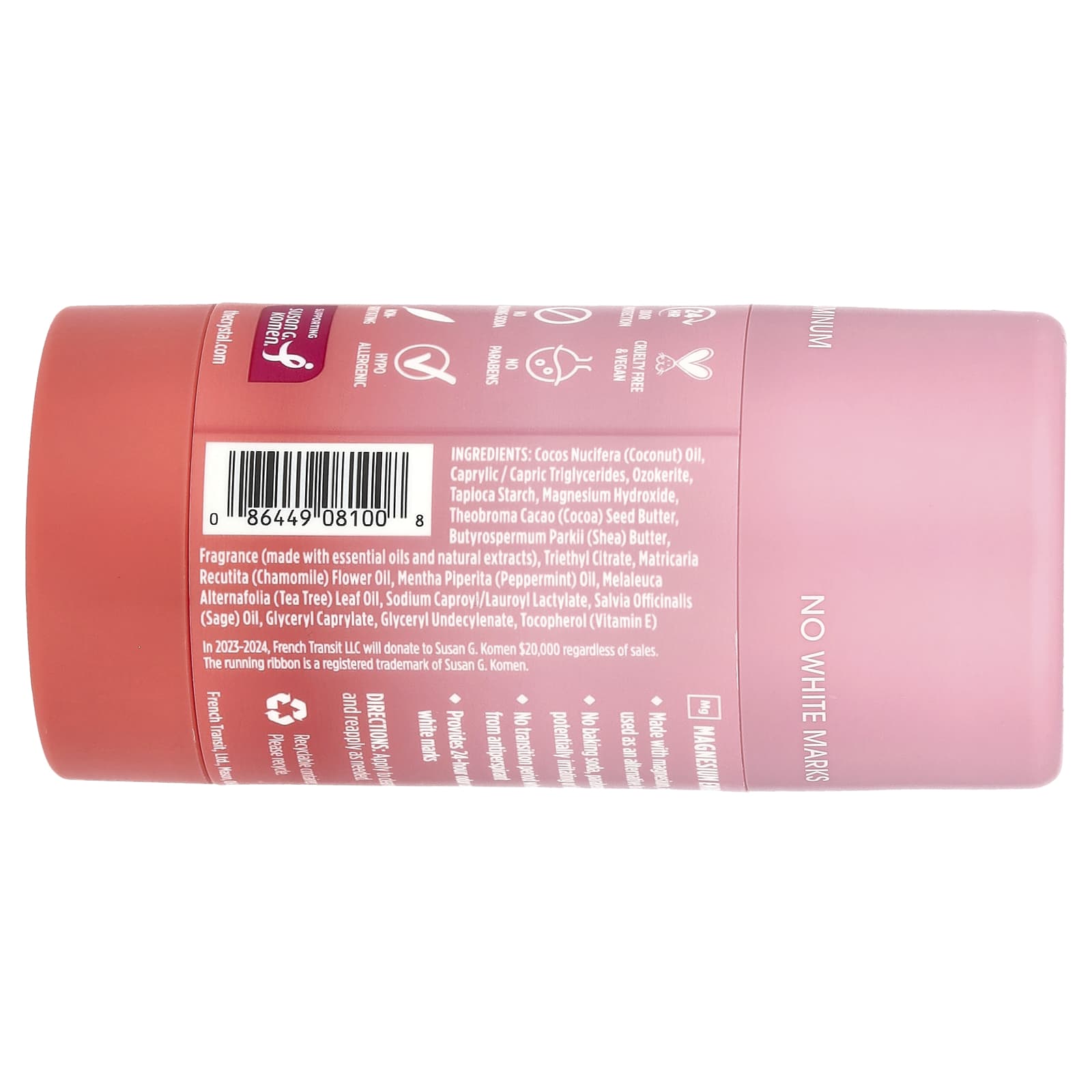 CRYSTAL, Deodorant, Coconut + Vanilla, 2.5 oz (70 g)