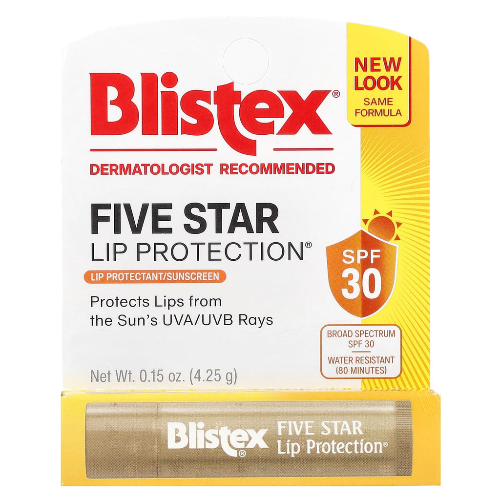 Blistex, Five Star Lip Protection®, Lip Protectant/Sunscreen, SPF 30, 0.15 oz (4.25 g)