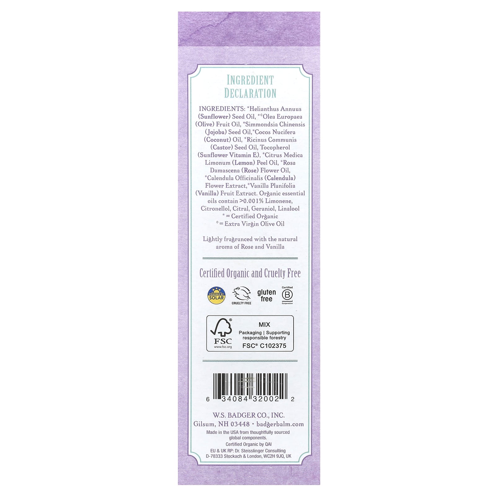 Badger, Pregnant Belly Oil, Rose & Vanilla, 4 fl oz (118 ml)
