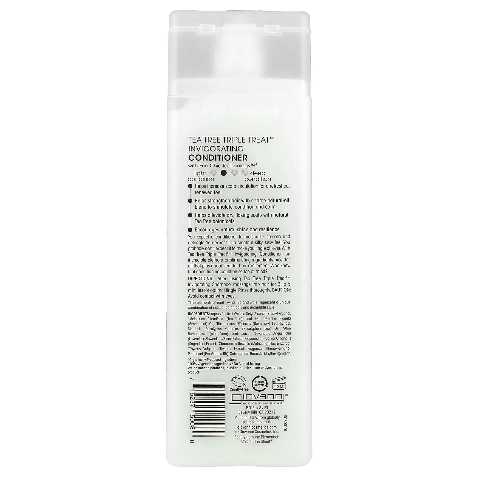 Giovanni, Tea Tree Triple Treat™, Invigorating Conditioner, For All Hair Types, 8.5 fl oz (250 ml)