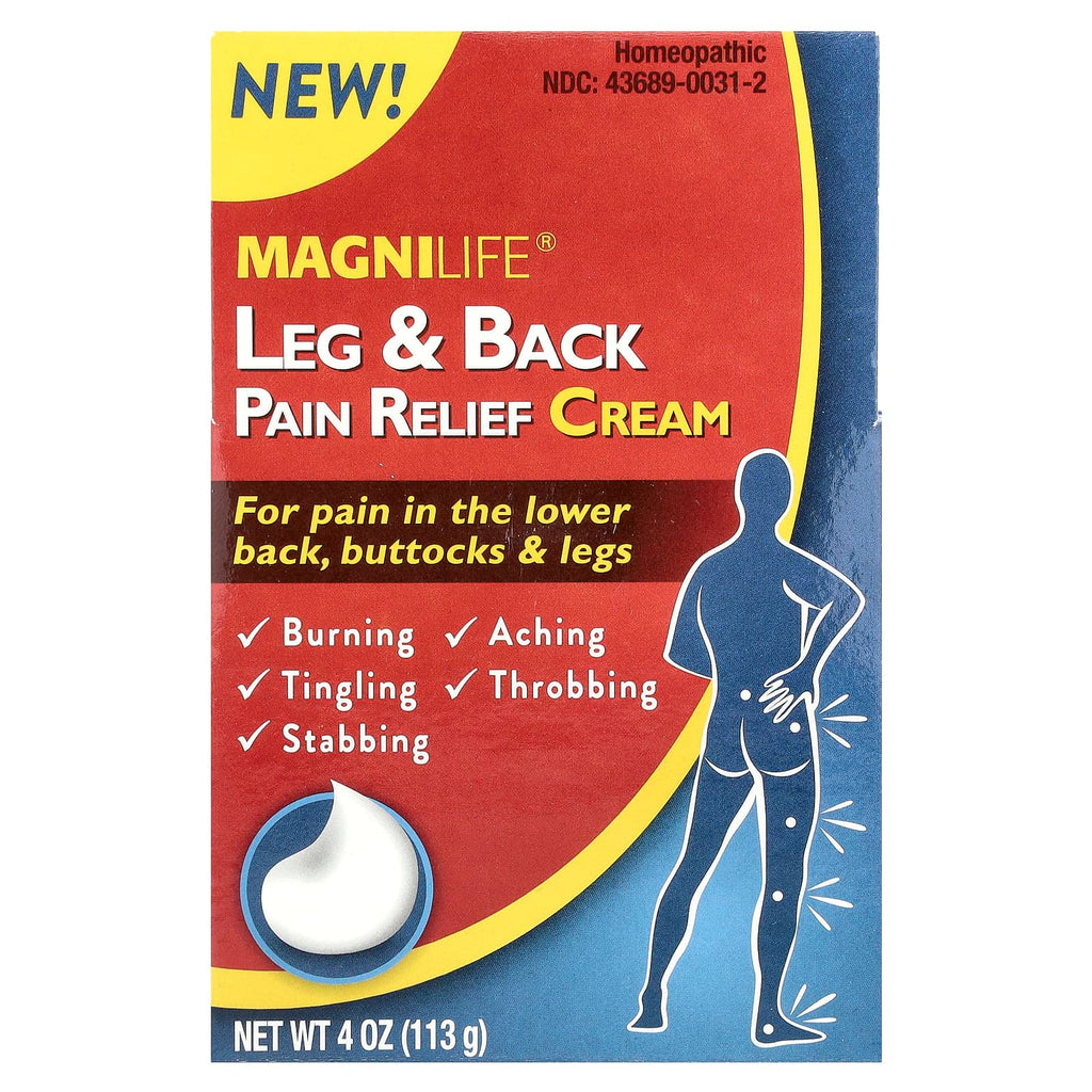 MagniLife, Leg & Back Pain Relief Cream, 4 oz (113 g)