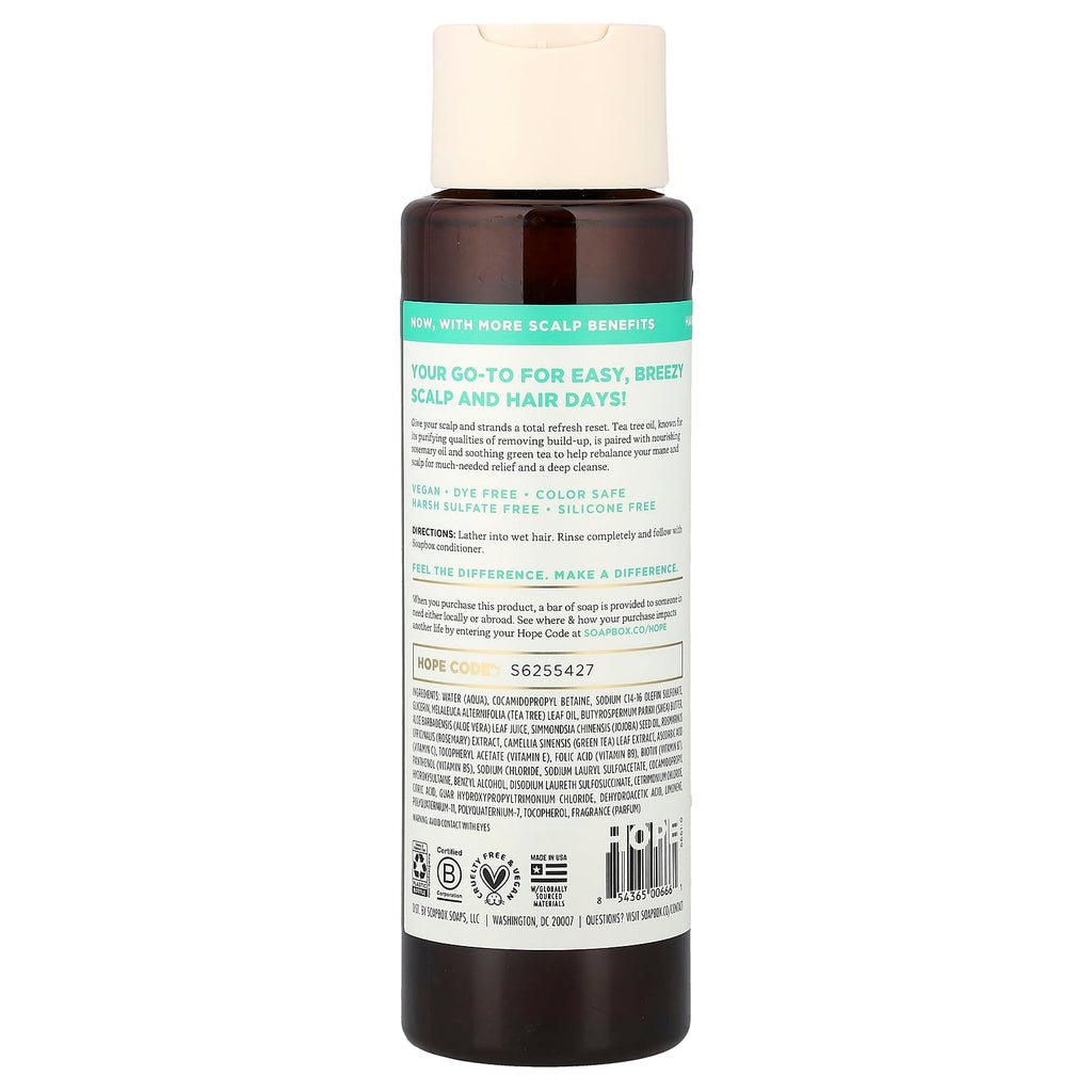 Soapbox, Scalp Balancing Shampoo, Tea Tree & Mint, 16 fl oz (473 ml)