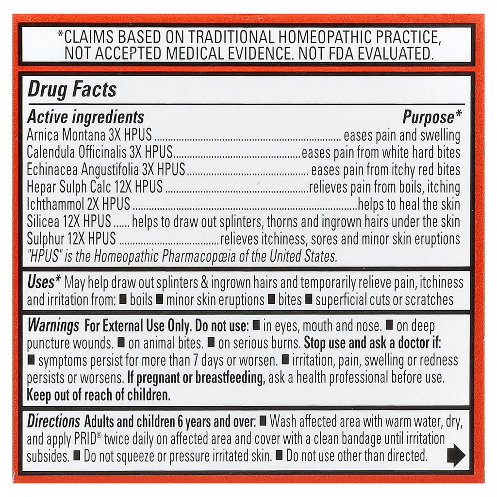 Hyland's Naturals, Prid®, Pain Relief & Irritant Drawing Salve, 0.63 oz (18 g)