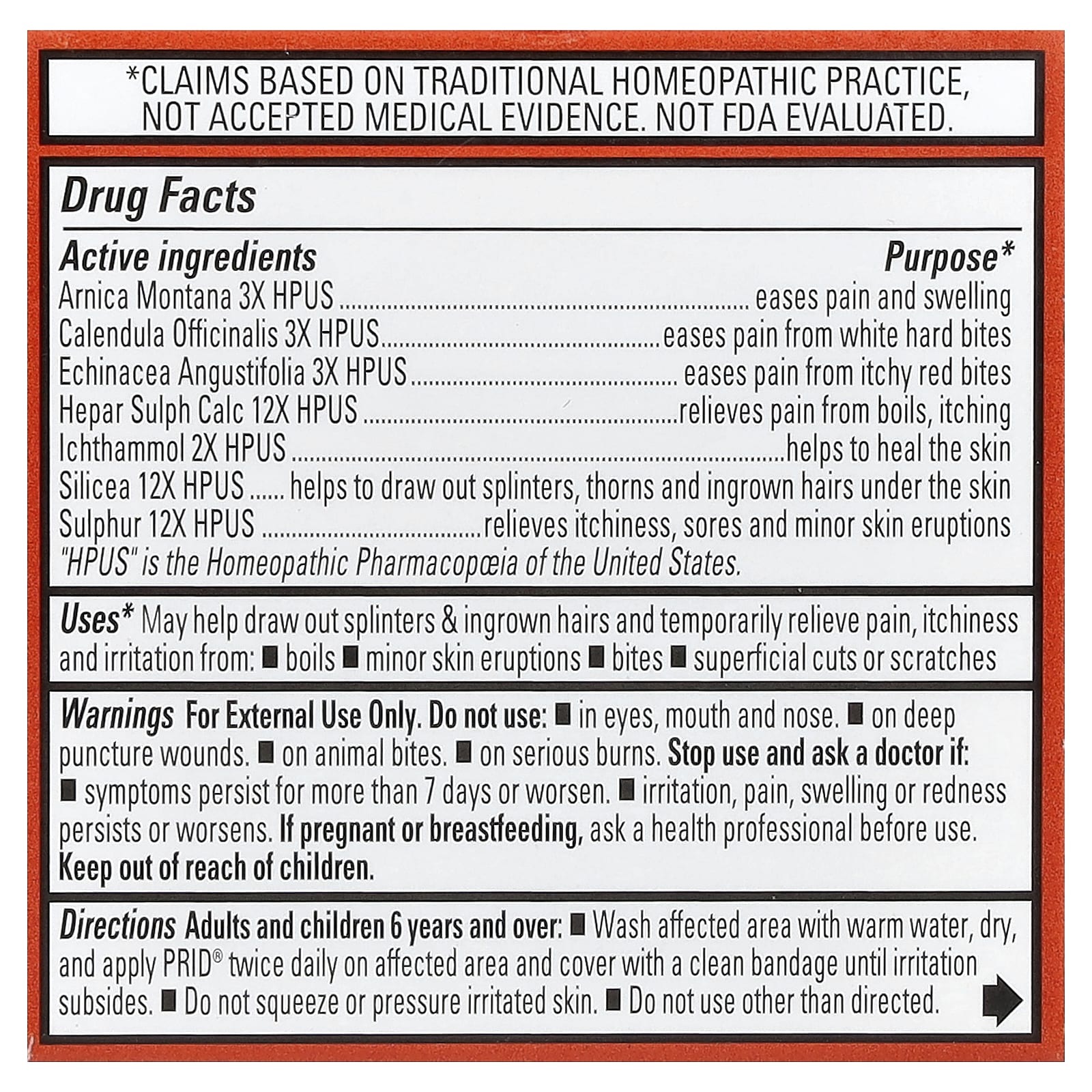 Hyland's Naturals, Prid®, Pain Relief & Irritant Drawing Salve, 0.63 oz (18 g)