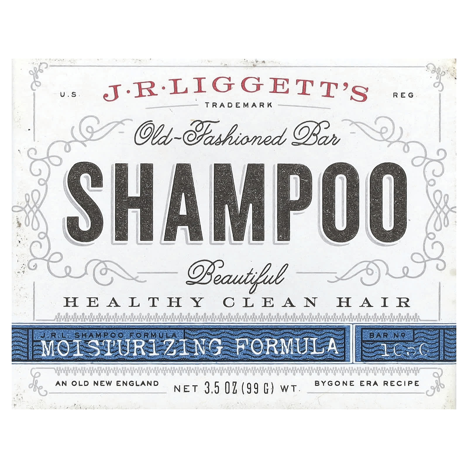 J.R. Liggett's, Old-Fashioned Shampoo Bar, Moisturizing Formula, 3.5 oz (99 g)